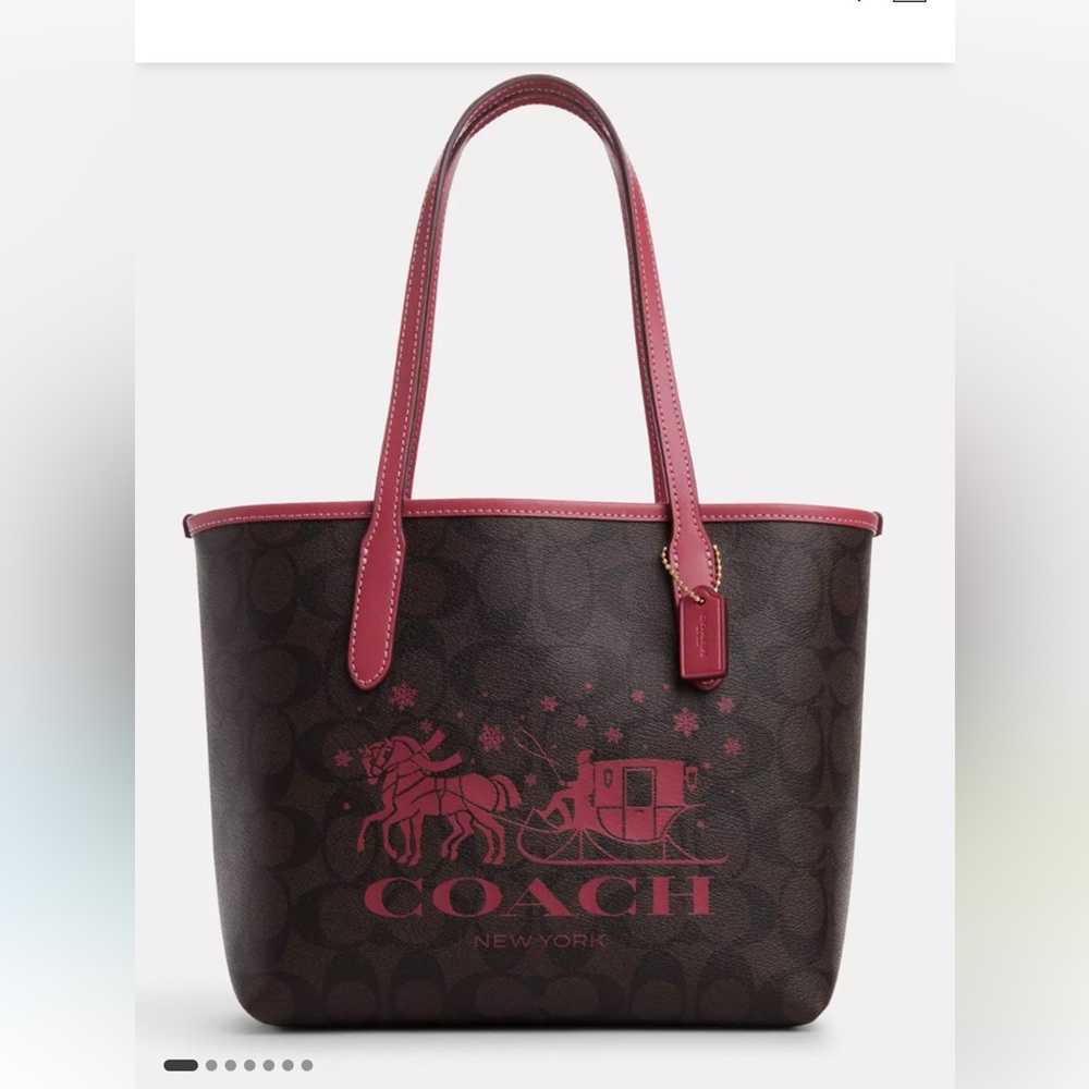Coach Brown and Pink Shoulder Bag